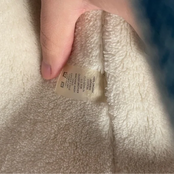 Denim Jean Jacket with Sherpa Collar - Blue - Picture 4 of 4